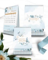 Kit Calendários Floral Azul - Imagem 5