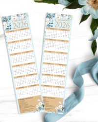 Kit Calendários Floral Azul - Imagem 2