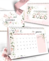 Kit Calendários Floral Rosa - Imagem 3