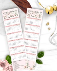 Kit Calendários Floral Rosa - Imagem 4
