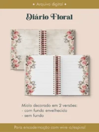 Diário Floral Wire-o (Perfeito Miolo) - Imagem 4