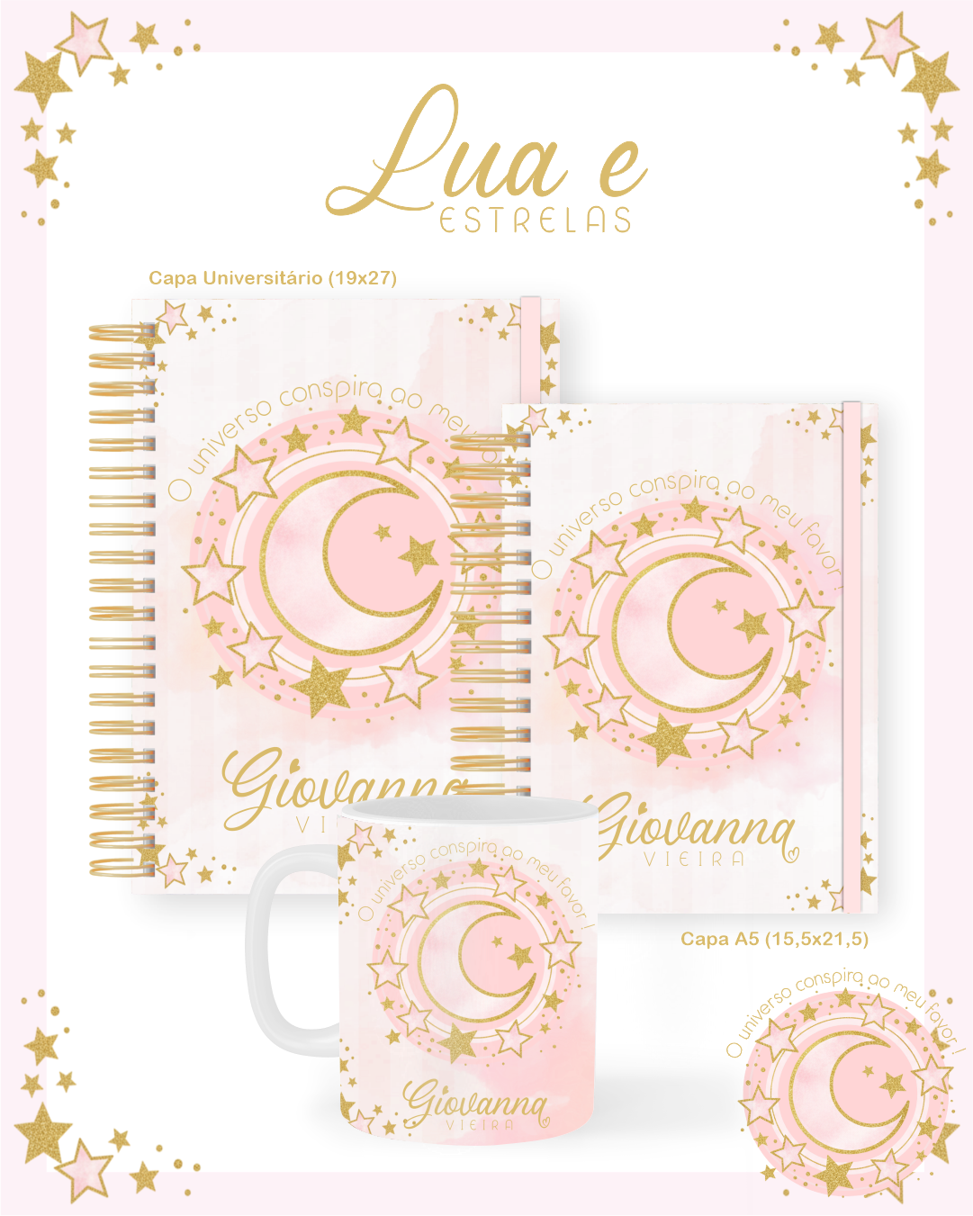 1 Lua e Estrelas - Escolar Teen Adulto (Pamella) - Imagem 1