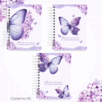 Caderno Borboleta Lilás - Imagem 2