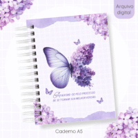 Caderno Borboleta Lilás - Imagem 3