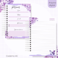 Caderno Borboleta Lilás - Imagem 4