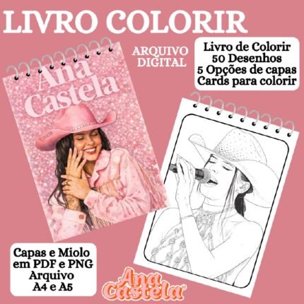 Ana Castela - Livro de Colorir