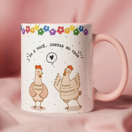 Eu e você, juntas no caos – Arte Avulsa Caneca