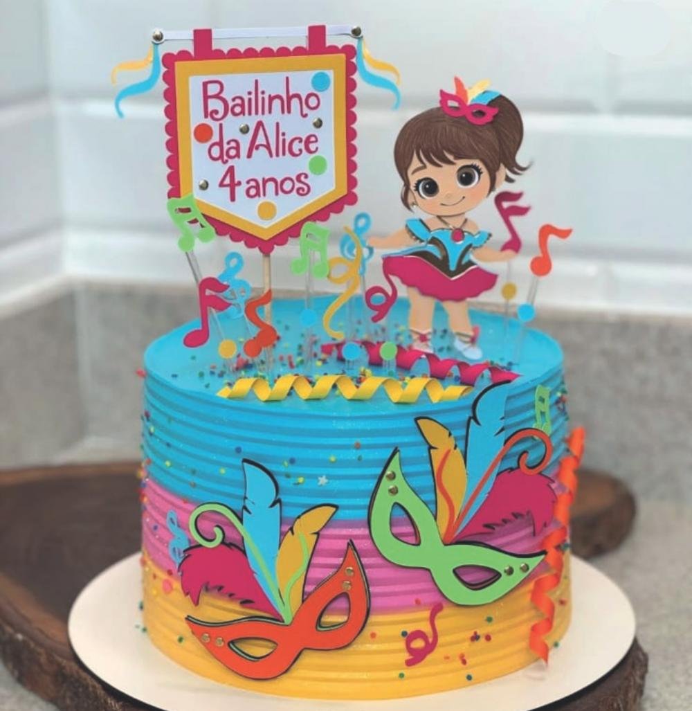 Bailinho da Alice - Topo de Bolo Bailinho da Alice - Topo de Bolo - Imagem 1