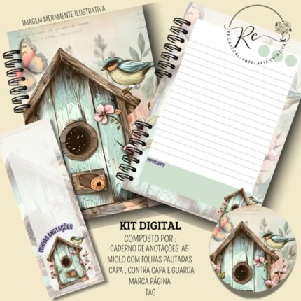 Caderno de Anotações – Casa do Passarinho