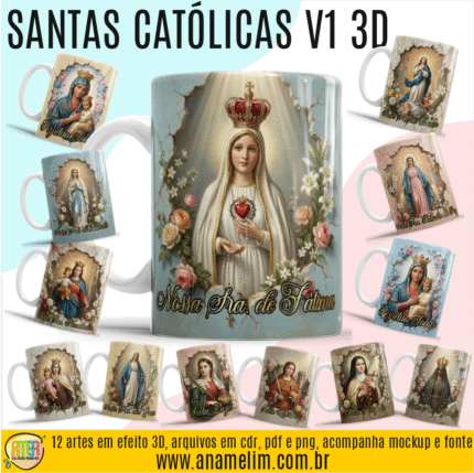 Santas Católicas V1 – 3D Canecas