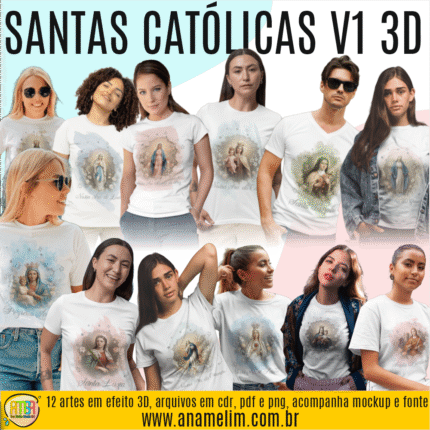 Santas Católicas V1 – 3D Camisas