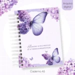 Caderno Borboleta Lilás