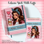 Caderno Pautado A5+Bloquinho A6 - Coleção Girls With Coffe