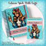 Caderno Pautado A5+Bloquinho A6 - Coleção Girls With Coffe