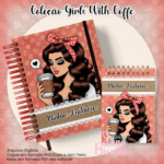 Caderno Pautado A5+Bloquinho A6 - Coleção Girls With Coffe