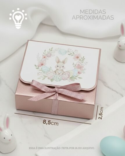 Caixa Carteira Páscoa Rosê