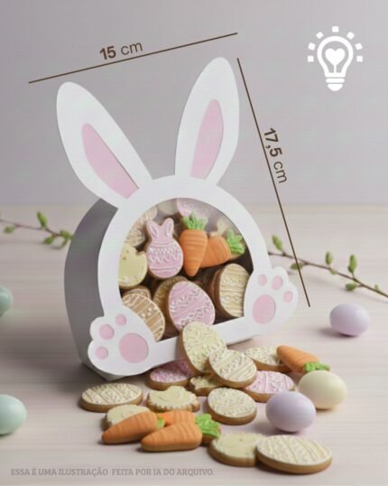 Caixa Coelho Sentado - Páscoa