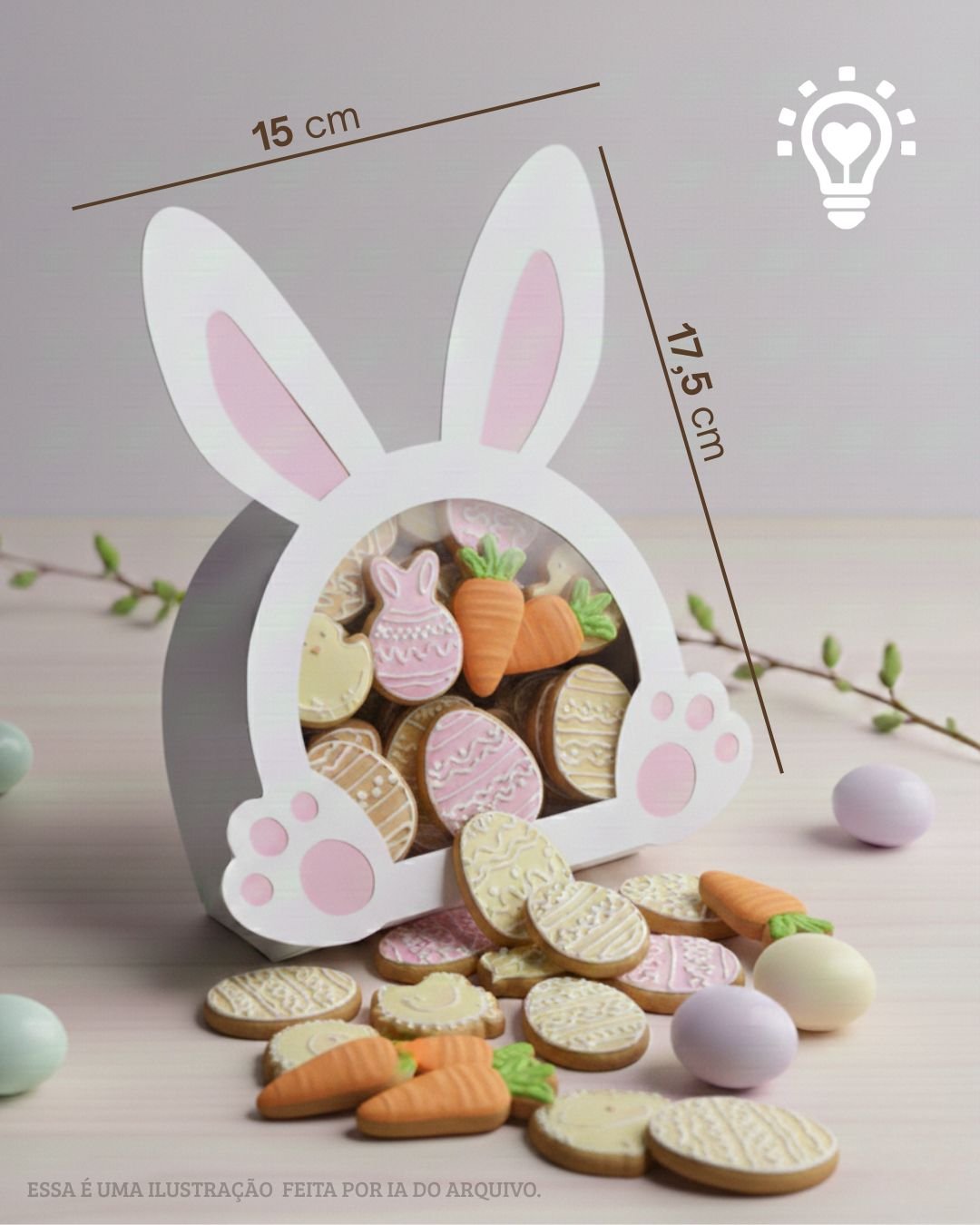 Caixa Coelho Sentado - Pácoa (1) Caixa Coelho Sentado - Páscoa - Imagem 1