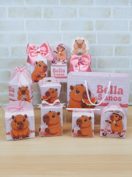 Capivara Menina - Kit Festa