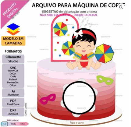 Carnaval - Topo de Bolo