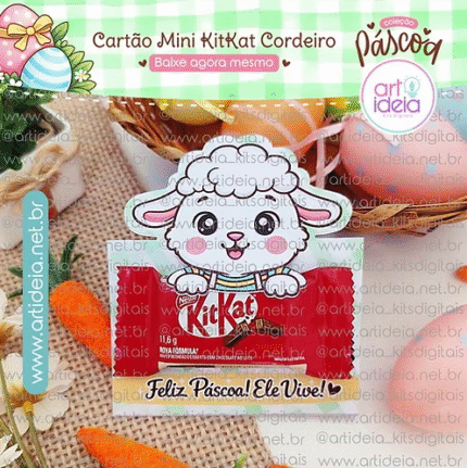 Cartão Mini KitKat Cordeiro – Páscoa