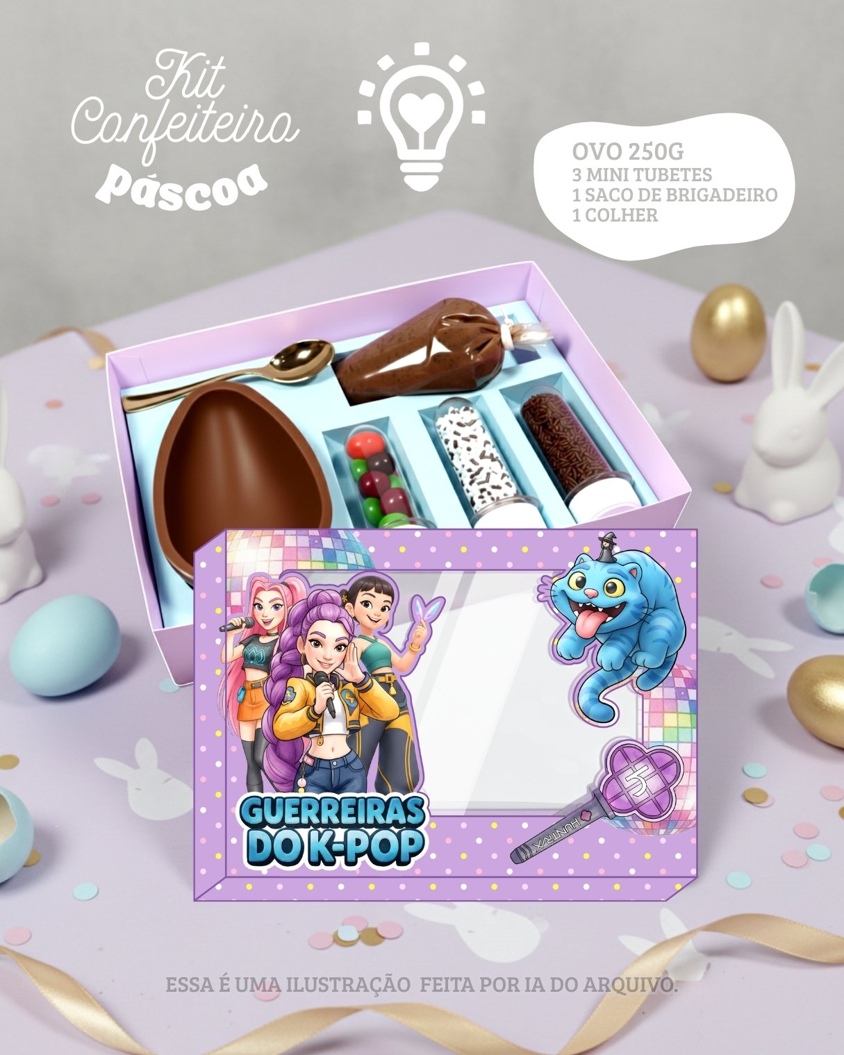 Kit Confeiteiro - Guerreiras do K-pop (1) Kit Confeiteiro - Guerreiras do K-pop - Imagem 1