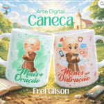 Mais oração, menos distração - Arte Caneca