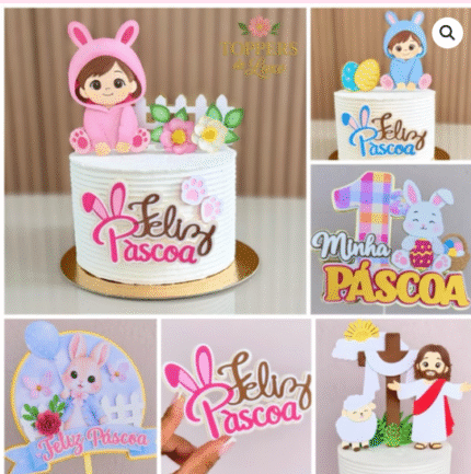 Pacote Topos Páscoa 2026 (Toppers de Luxo)