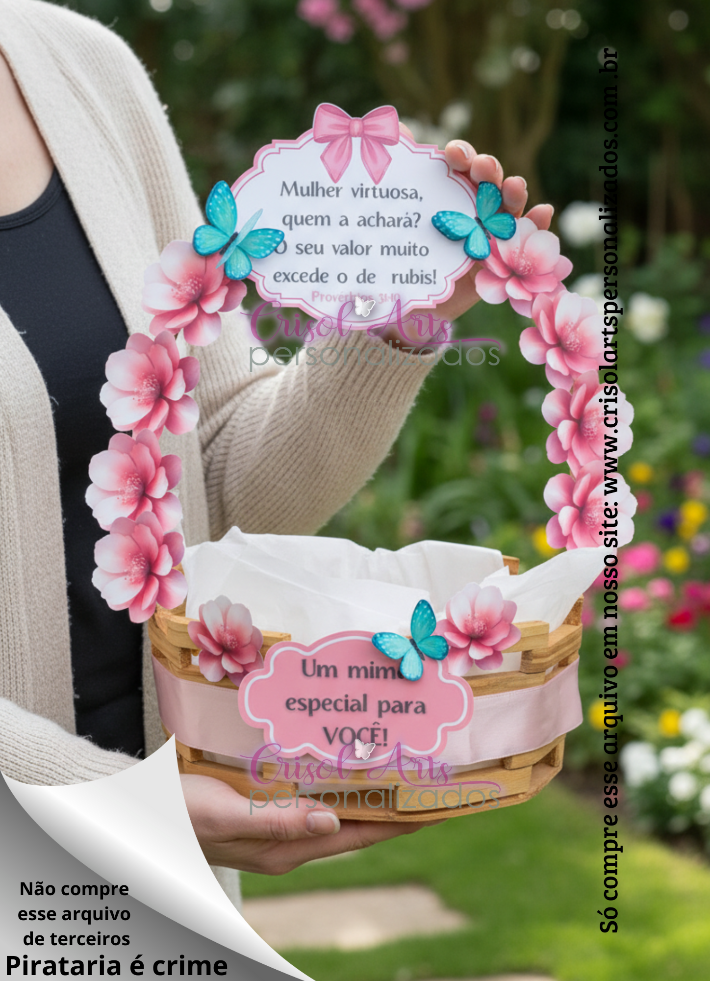 arte bambole dia das mulheres (2) Decoração Cesta – Dia das Mulheres - Imagem 1