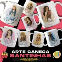 Estampas Santinhas Aquarela V1 Canecas