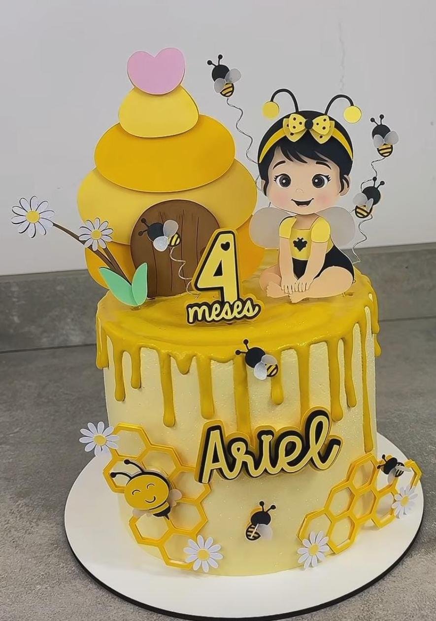 Abelhinha Ariel - Topo de Bolo Abelhinha Ariel - Topo de Bolo - Imagem 1