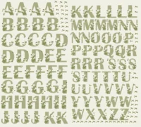 Arte Digital DTF UV Alfabeto Margaridas ( impressão em metro)