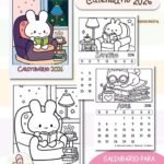 Calendário para Colorir 2026