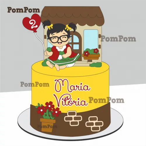 Chiquinha 2 - Topo de Bolo Chiquinha - Topo de Bolo - Imagem 1