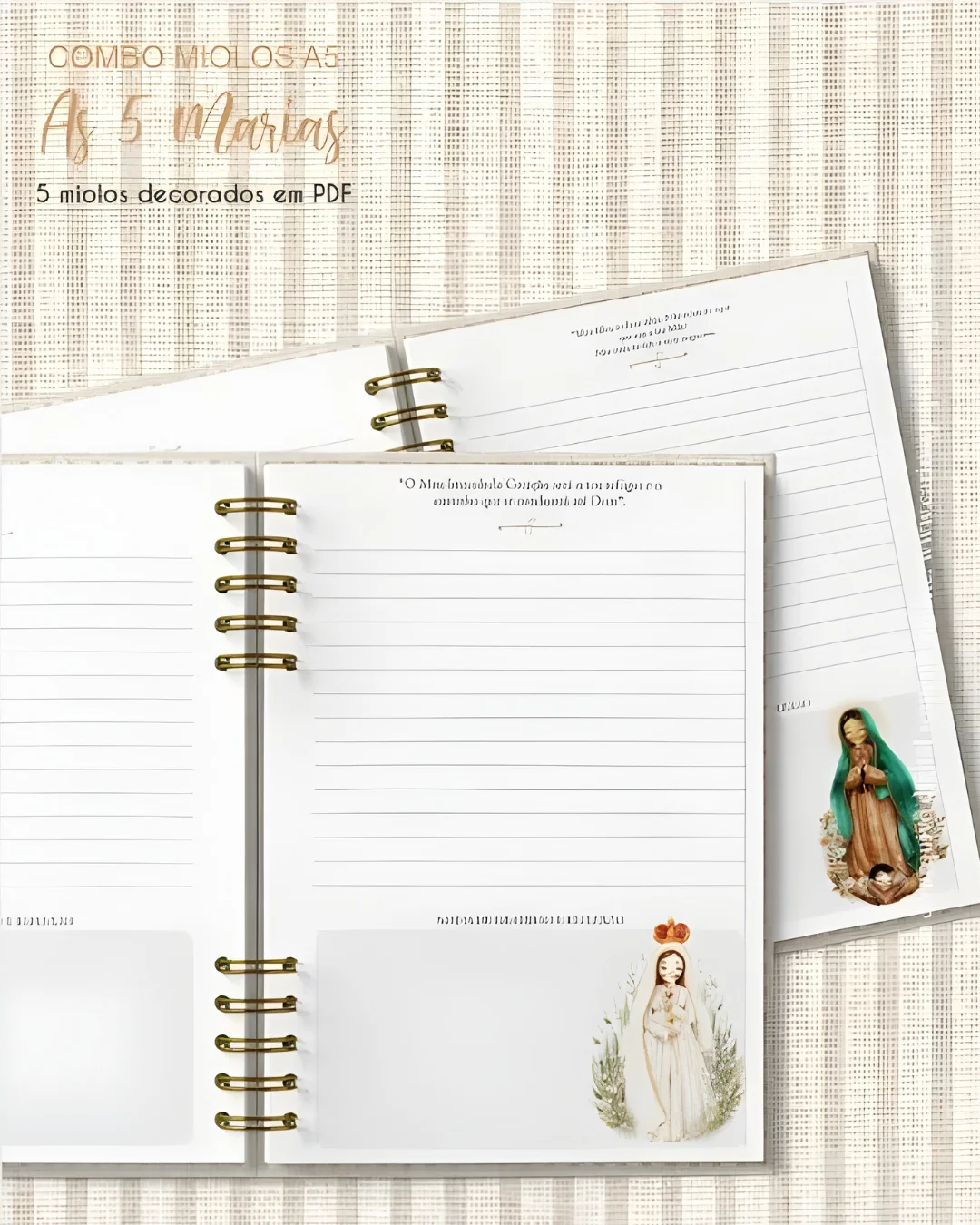 Miolo-Caderno-As-5-Marias Combo Caderno A5 – As 5 Marias - Imagem 1