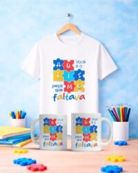 Pacote de Artes Caneca + Camisa Autismo V6 - Imagem 2