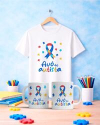 Pacote de Artes Caneca + Camisa Autismo V6 - Imagem 19