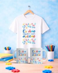 Pacote de Artes Caneca + Camisa Autismo V6 - Imagem 4