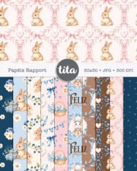 Páscoa 2026 - Combo Ilustrações Coelhos (Tita) - Imagem 3