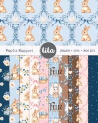 Páscoa 2026 - Combo Ilustrações Coelhos (Tita) - Imagem 6