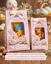 Molde de Sacolinha para Mimo de Páscoa (Kit com 4 artes diferentes + 2 tamanhos inclusos) - Imagem 8