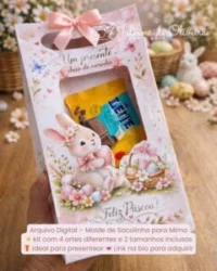 Molde de Sacolinha para Mimo de Páscoa (Kit com 4 artes diferentes + 2 tamanhos inclusos) - Imagem 2