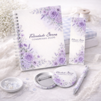 Caderno para o Congresso 2026 – Floral Lilás Com Tema (Re Castori) - Imagem 5