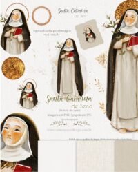 Kit Digital Ilustrações Santa Catarina de Sena