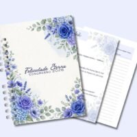 Caderno para o Congresso 2026 – Floral Azul Com Tema (Re Castori) - Imagem 6