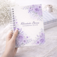 Caderno para o Congresso 2026 – Floral Lilás Com Tema (Re Castori) - Imagem 4