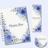 Caderno para o Congresso 2026 – Floral Azul Com Tema (Re Castori) - Imagem 7