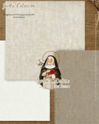 Kit Digital Ilustrações Santa Catarina de Sena - Imagem 7