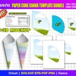 3 Moldes de Cone de Papel