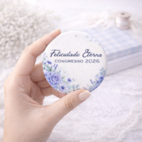 Caderno para o Congresso 2026 – Floral Azul Com Tema (Re Castori) - Imagem 2